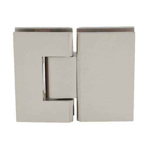CRL Brushed Nickel Geneva 580 Series 180° Glass Hinge, 5° Offset, Elegant Design