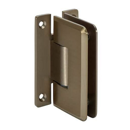 CRL Brushed Bronze Cologne 337 Series Adjustable Wall Mount Hinge with 'H' Back Plate