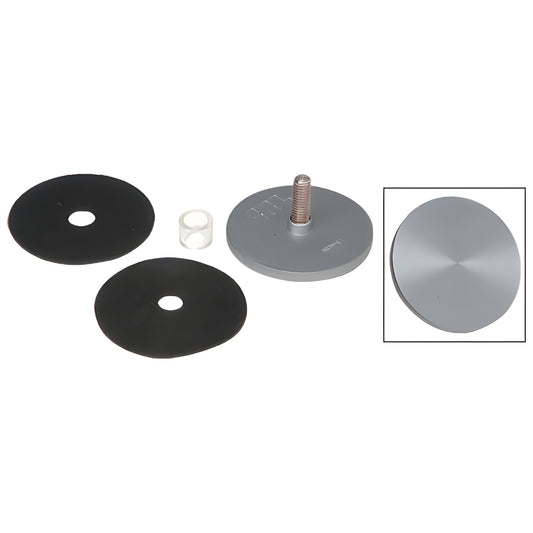 CRL HR2CKBS brushed stainless conversion kit: round cap, threaded screw, 2 rubber gaskets, plastic grommet for 1/2" glass