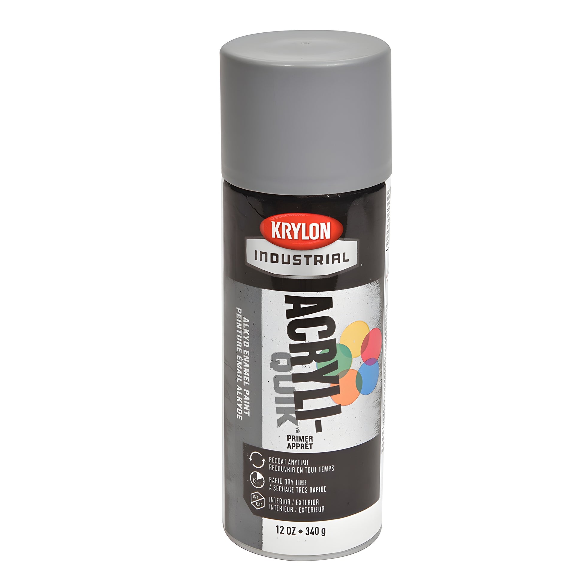 Krylon Industrial acrylic primer spray can with gray cap - 12 oz aerosol (SKU KP1314)