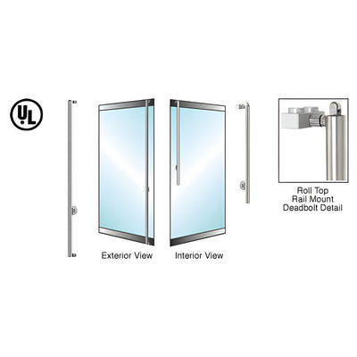 CRL-Blumcraft Brushed Stainless LH Reverse Roll Rail Deadbolt Handle