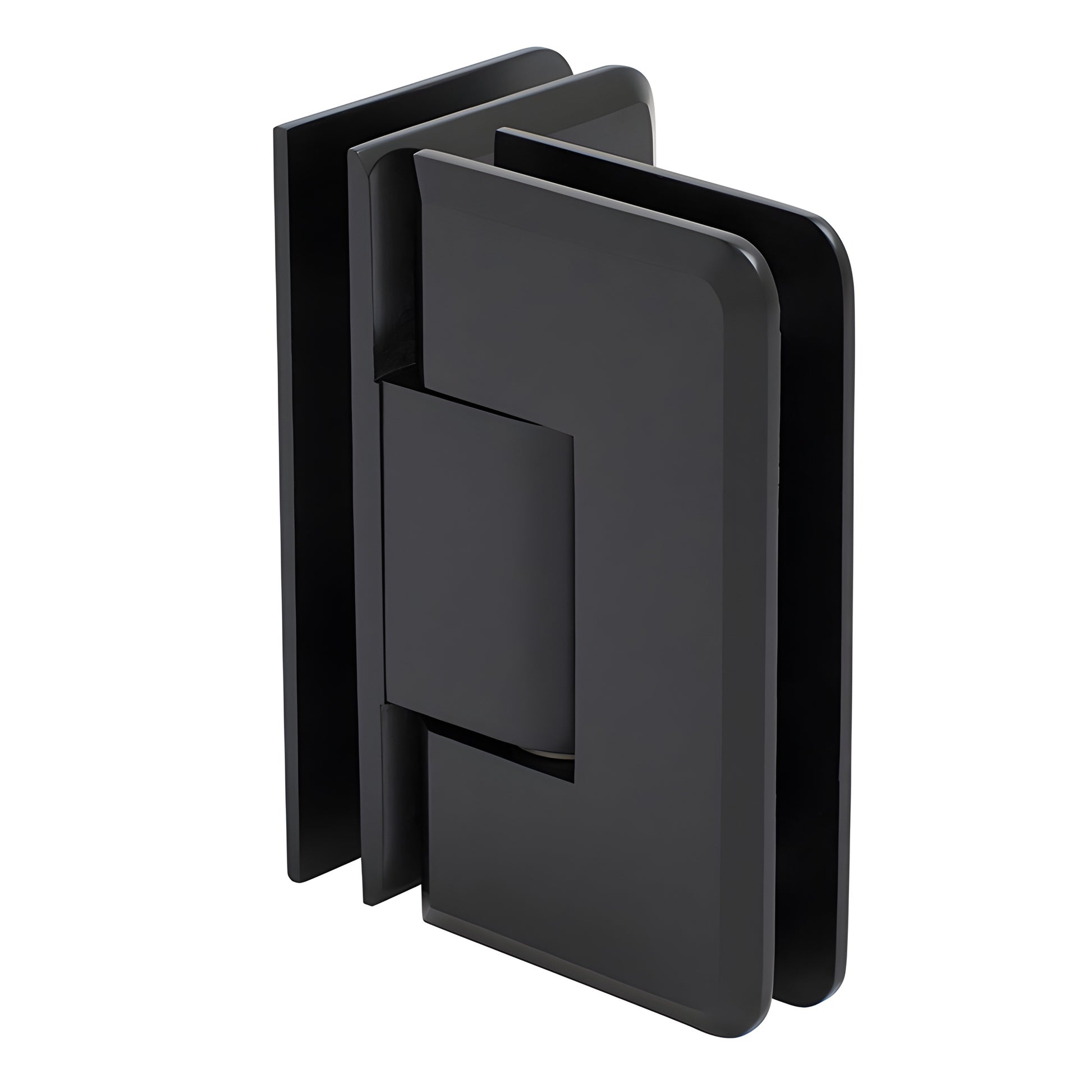 CRL Cologne glass-to-glass shower hinge, beveled brass, oil-rubbed bronze finish (SKU C0L0920RB)