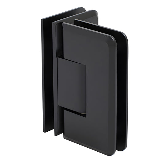 CRL Cologne glass-to-glass shower hinge, beveled brass, oil-rubbed bronze finish (SKU C0L0920RB)