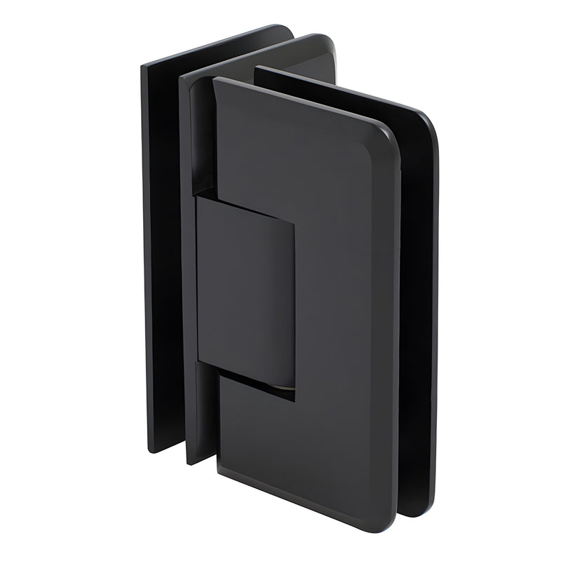 CRL Cologne glass-to-glass shower hinge, beveled brass, oil-rubbed bronze finish (SKU C0L0920RB)