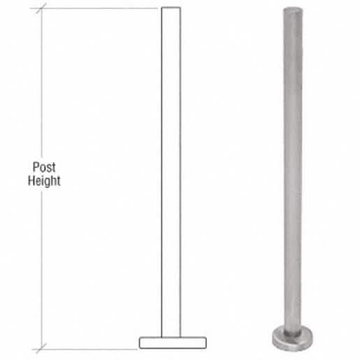 CRL Brushed Stainless Steel 42" Glass Clamp Railing Kit - Elegant and Durable Design