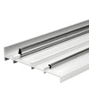 Stainless steel patio door sill cover, 1/4" wide 10' long rail repair strip (SKU 6701A10)
