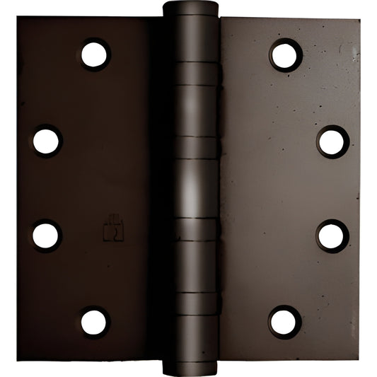 Bronze 4-1/2 x 4-1/2 heavy-duty ball-bearing full mortise hinge, six-hole, SKU BB25NRPBRZ