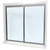 Daisy 48x48 sliding pass-through window SKU D1041AXX4848 - satin anodized frame with two 1/4" clear tempered glass panels