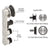 CRL Laguna Brushed Stainless Anti-Lift Top Roller for Shower Door