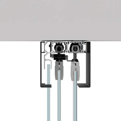 CRL50 Matte Black Telescoping Ceiling Mount Kit - Right Stacking, Two Panel Design