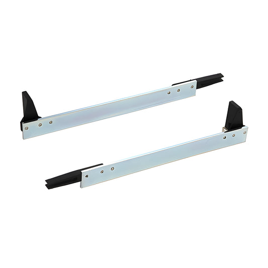 CRL4942 adjustable roller stop for 490 sliding doors, bar with black rubber cushion, wall or ceiling mount