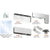 CRL Brushed Stainless Patch Door Kit for Transom & 2 Sidelites No Lock