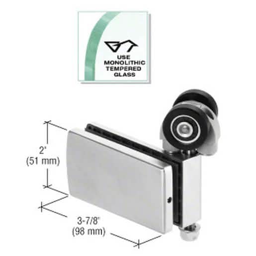 CRL Birmingham Series Top Single Roller Patch - Durable, sleek design for glass doors