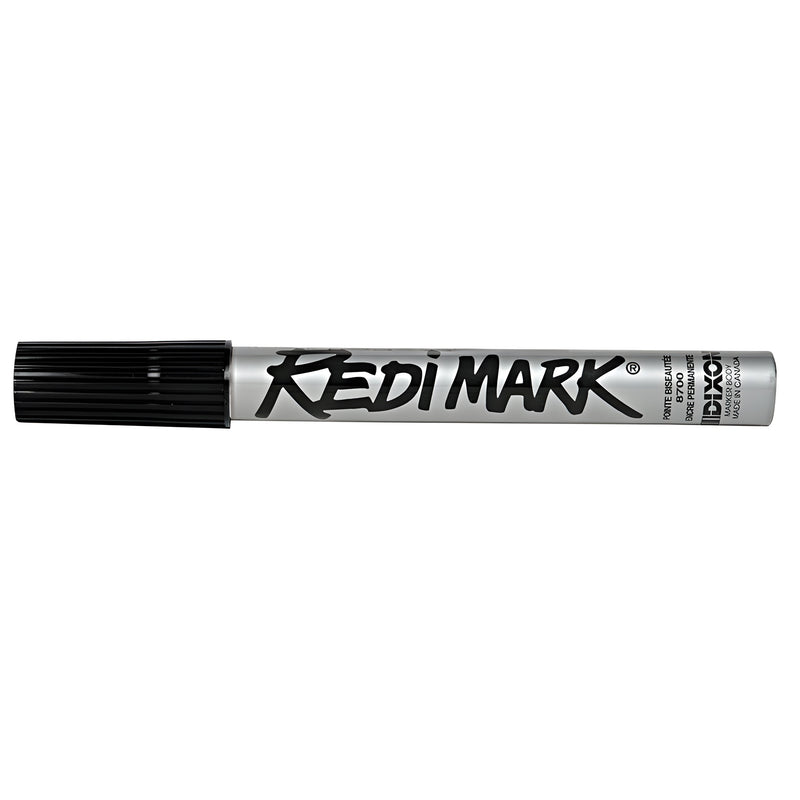 CRL Dixon DX8717 black felt-tip permanent marker - silver barrel, black cap, bold "Kedi Mark" logo.