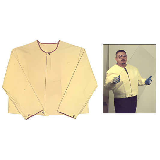 CRL Cut Protection Jacket C35KVMD - medium, lightweight ANSI Level 2 cut-resistant glass-handling jacket with front zipper an