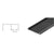 CRL 120in Black Powder-Coat Snap-In Header Filler
