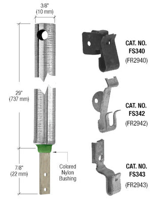 3/8" 2940 Non-Tilt Spiral Balance With FS343 Clip Attached