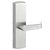 CRL Satin Chrome Escutcheon Lever Trim, Passage/Non-Keyed