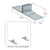 Satin Anodized Aluminum Standoff Base for 6-10mm Acrylic/Glass