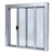 CRL Satin Anodized Self-Closing Service Window, Glazed, Bottom Track