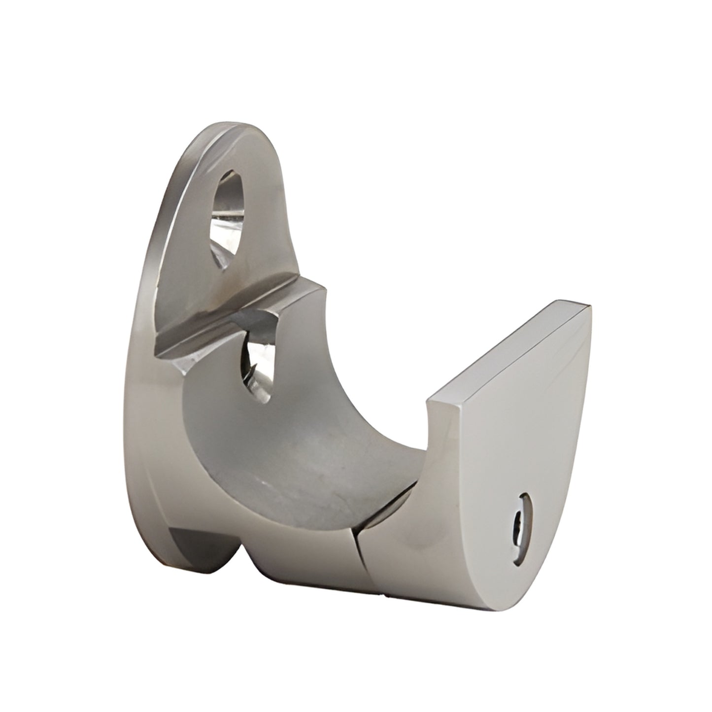 LS402PS polished stainless steel wall-mount top sliding tube clamp with anti-lift feature