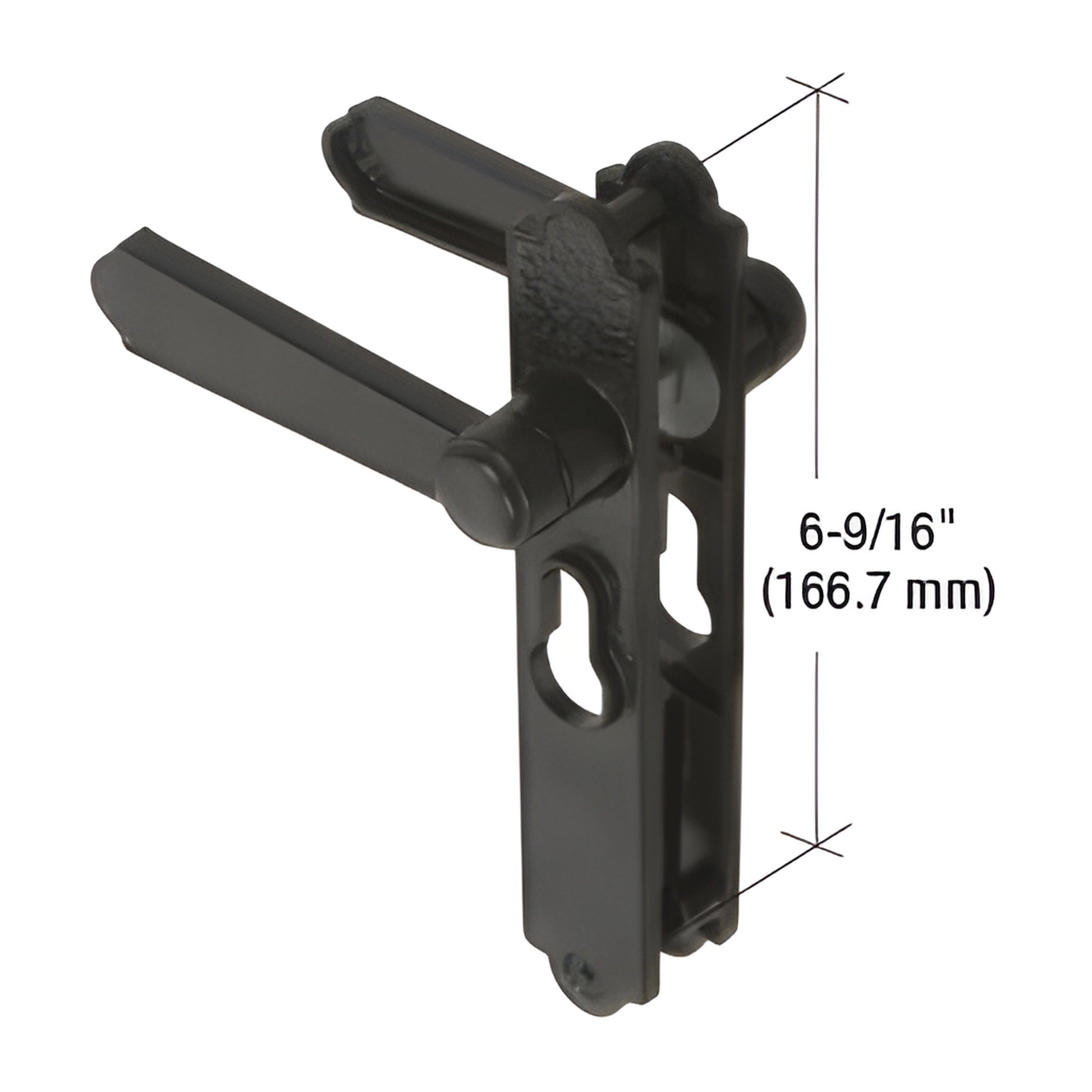 K5063 black diecast escutcheon mortise lock lever set, inside/outside handles with spindle, 6-9/16" height