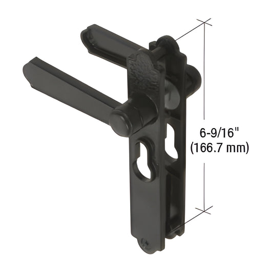 K5063 black diecast escutcheon mortise lock lever set, inside/outside handles with spindle, 6-9/16" height