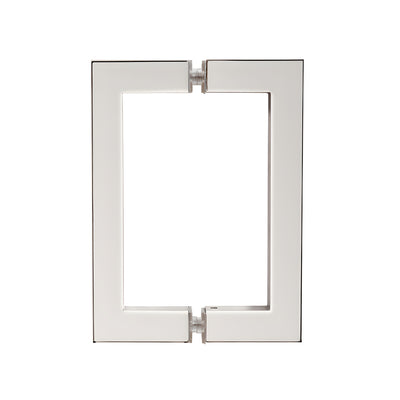 CRL Polished Nickel 6" SQ Series Back-to-Back Glass Door Pull