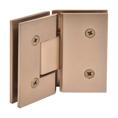 CRL Vienna 135 glass-to-glass shower hinge, dark brushed bronze brass finish (SKU V1E045DBBZ)