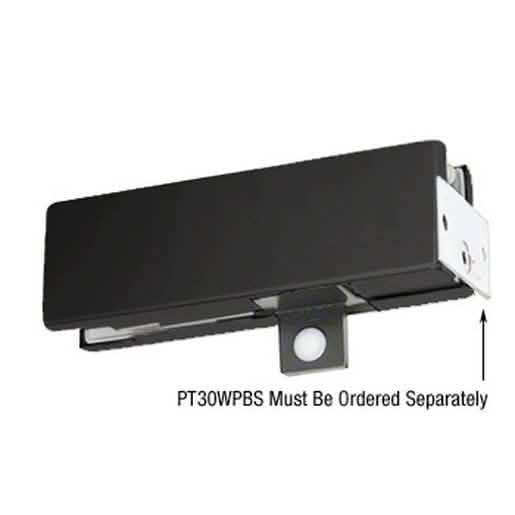 DORMAKABA® Matte Black Wall Mounted Transom Patch Fitting With Pivot - Sleek Design