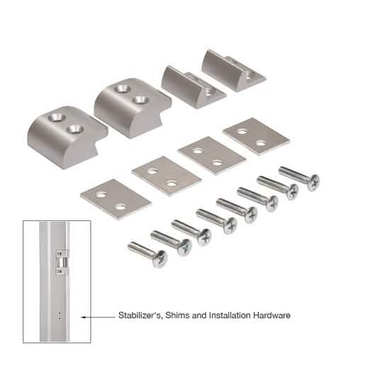 CRL Satin Aluminum Jackson® 896 Removable Mullion for 2095 Rim Panic Exit Device.