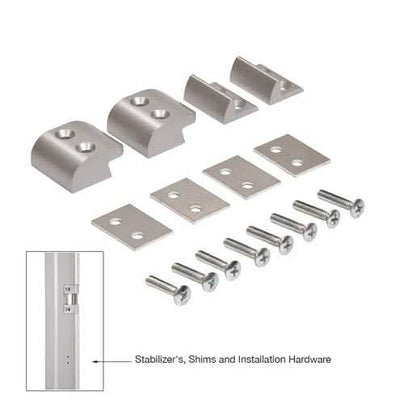 CRL Satin Aluminum Jackson® 896 Removable Mullion for 2095 Rim Panic Exit Device.