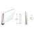 CRL Polished Stainless Steel 18" 1.5" Square PP43 Partition End Post