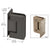 CRL Pinnacle 044 Matte Black Offset Wall Mount Back Plate Hinge
