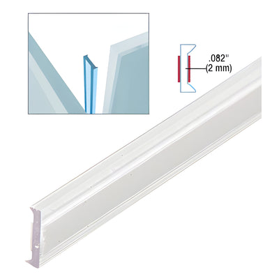 CRL 1/2" (12mm) Clear Copolymer Seal Strip for Tempered Glass Joints