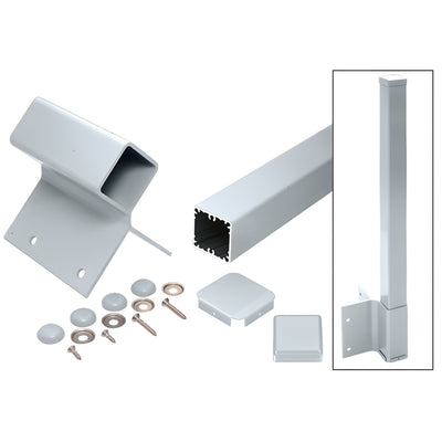 ** CRL Mill 48" 100 Series 90º Fascia Mount Post Kit