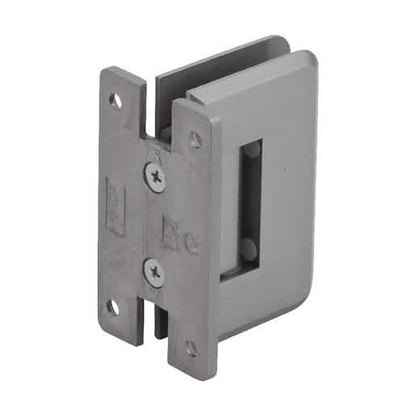 Brushed Nickel Pinnacle 037 Wall Mount 'H' Back Plate Hinge for sleek door installations.