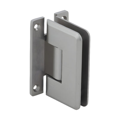 Brushed nickel shower hinge C0L537BN - solid brass, beveled wall-mount for 3/8-1/2 frameless glass