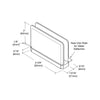 PPH080RB oil-rubbed bronze beveled brass shower door hinge with rear drip plate (sill-mount pivot)