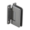 P1N037BN Pinnacle brushed-nickel brass glass shower hinge, wall-mount H plate for 8-12mm tempered glass, beveled edges