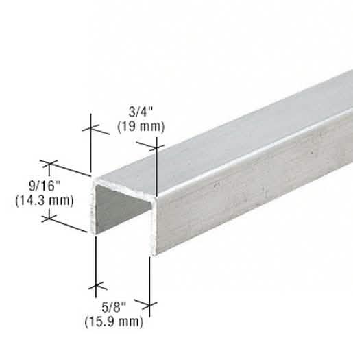 CRL Satin Anodized Series 3601 Side Jamb Channel - 144" for seamless door installation.