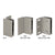 CRL Melbourne Brushed Nickel Wall Mount Bracket for Glass