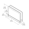 JRPPH01CH polished chrome Junior Prima glass pivot hinge for 1/4" (6mm) tempered glass, top/bottom mount.