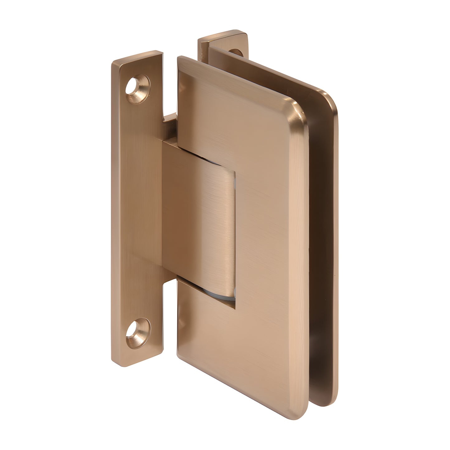 Dark brushed-bronze adjustable brass shower door hinge (Cologne series), SKU C0L337DBBZ.