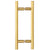 CRL Satin Brass 8 in Ladder Back-to-Back Door Pull Handles