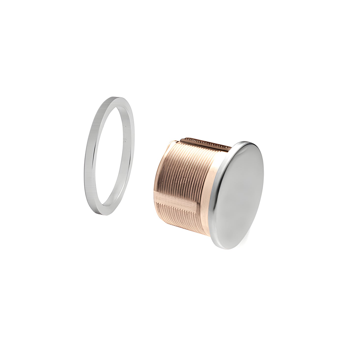 CRL mortise dummy cylinder DRA30BS - solid brass cylinder with brushed stainless face ring, 1-5/32" x 7/8"