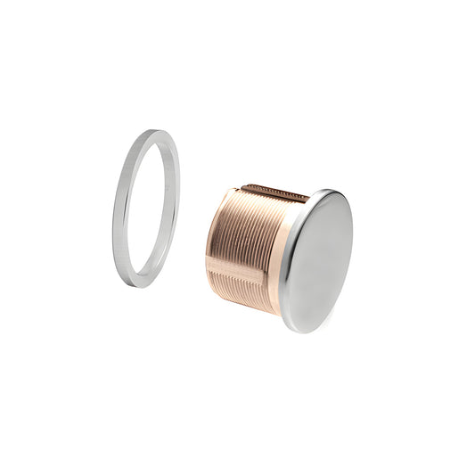 CRL mortise dummy cylinder DRA30BS - solid brass cylinder with brushed stainless face ring, 1-5/32" x 7/8"
