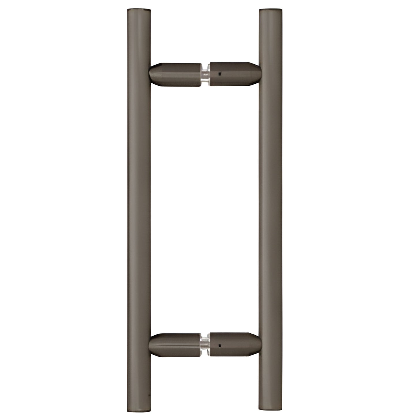 LP8X80RB ladder-style oil-rubbed bronze brass pull for frameless glass shower doors, 12" long, 8" mounting.