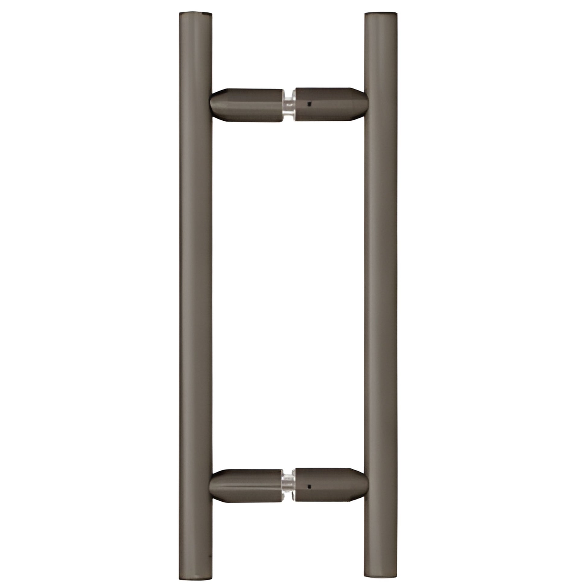 LP8X80RB ladder-style oil-rubbed bronze brass pull for frameless glass shower doors, 12" long, 8" mounting.