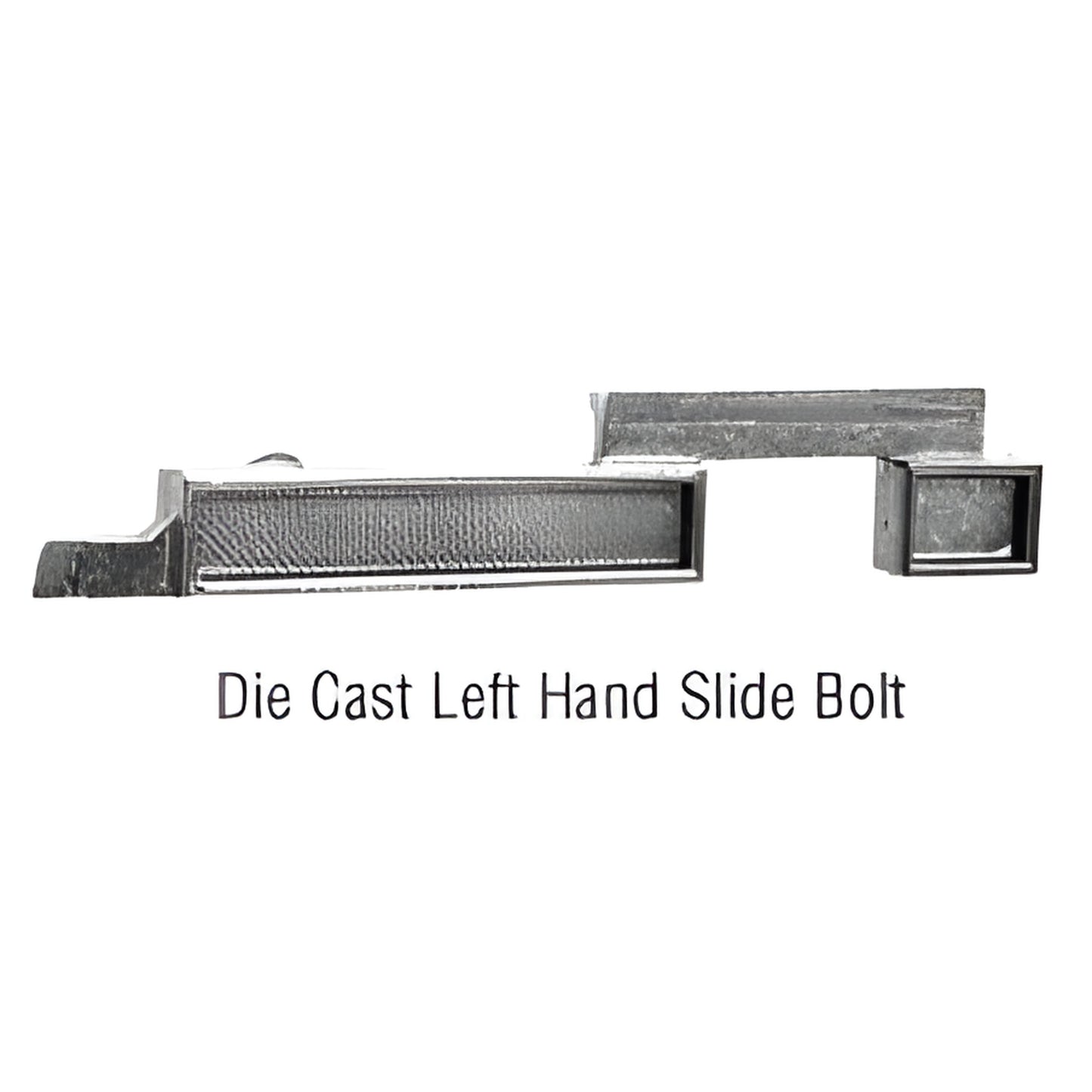 PL15492: zinc die-cast left-hand spring-loaded slide bolt for window/screen frames, silver finish (pack of 20)